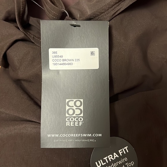 COCO REEF Ultra Fit Embellished-Strap Tankini Top Size 38E / 14 - Picture 9 of 10